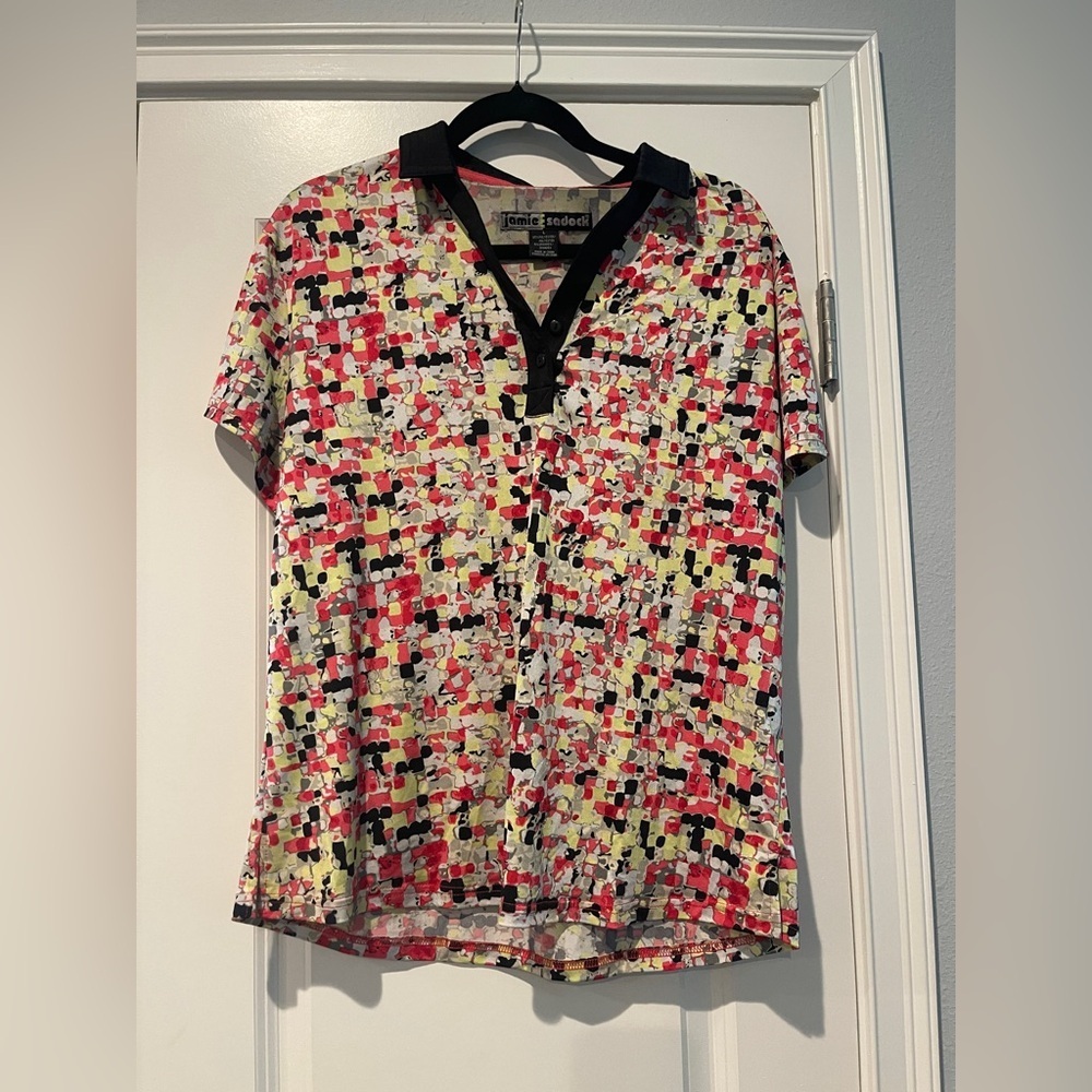 Jamie Sadock Multicolor Abstract Top